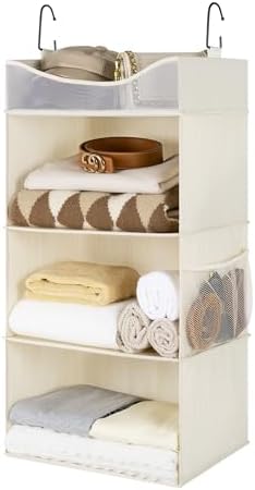 StorageWorks Hanging Closet Organizer, 3-Shelf Hanging Closet She...