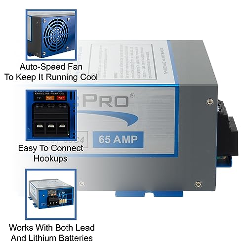 image for RecPro RV Converter 65 Amp | RV Power Converter & Battery Charger | 4 