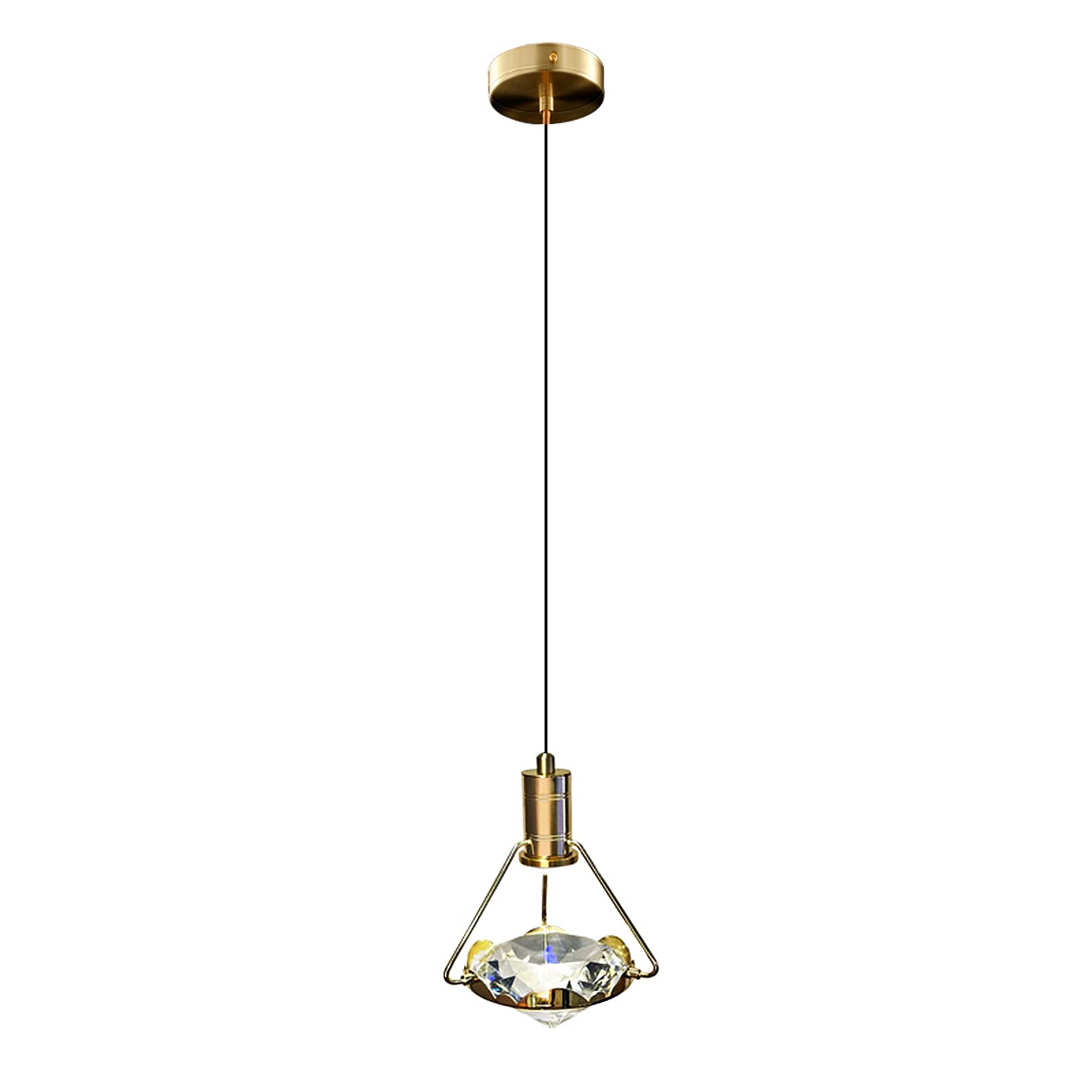 Lustre en cristal pour éliminer les zones d'ombre sur fond de mur et chevet sombre
