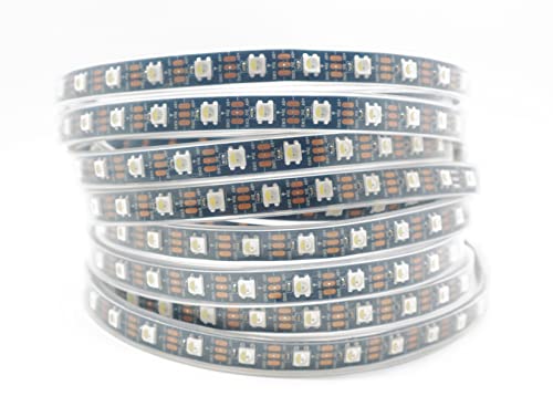 TOPXCDZ SK6812 RGBW RGBWW Led Strip Licht 4 in 1 Vergelijkbare WS2812B 1m 5m 30 60 144 LEDs Individuele adresseerbare RGBWW Led verlichting IP30 65 67 5V (5M 60LED/M, Zwarte PCB Ip67 Rgbww)