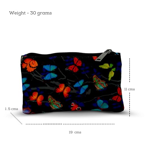 Image of VISMIINTREND Flat Butterfly Zipper Pouches - Document Holder, Pen & Pencil Case, Cosmetic Pouch, Travel Organizer
