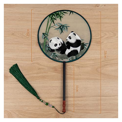 DbHFgjMN Suzhou Borderyy Palace Fan Fan bordado à mão Suzhou Bordado de bordado duplo-lados presente