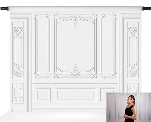 Fondo fotográfico blanco Kate 7x5 ft para estudio miniatura 1
