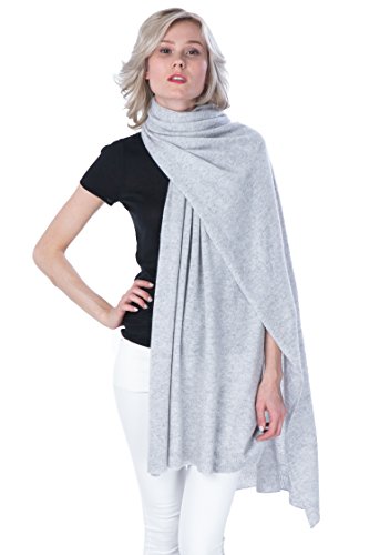 cashmere 4 U 100% Pure Cashmere Wrap Shawl- Extra Large Stole Scarf for Woman