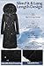CREATMO US Women's Winter Coats Long Waterproof Puffer Jackets Hooded Zip Up Thickened Parka Down Alternative Fashion Warm Snow Coat Black 2XL