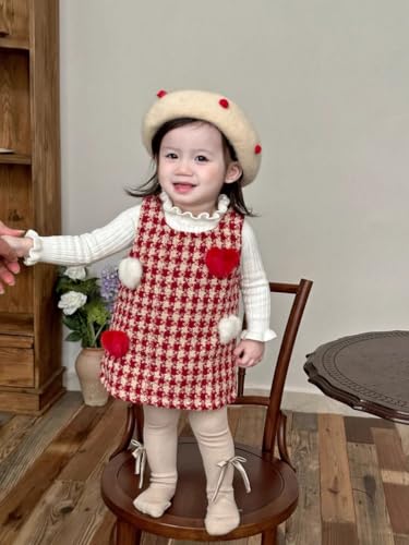 Kids Little Girls Mushroom Wool Beret Classic French Artist Hat Winter Toddler Baby Beanie3