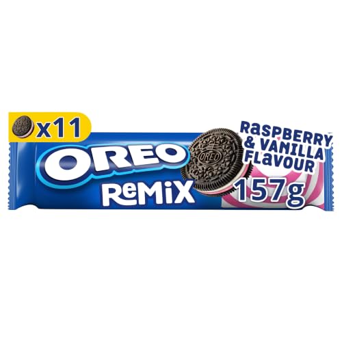 Miniatura 2 de Oreo Remix Galletas De Cacao Rellenas De Crema Sabor Frambuesa Y Vainilla 157g - Pack De 16