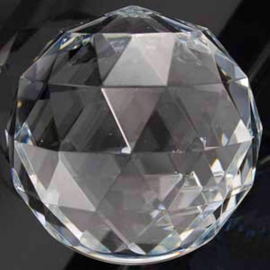 Amazon.com : Clear Multi-Faceted 80mm Crystal Ball : Home