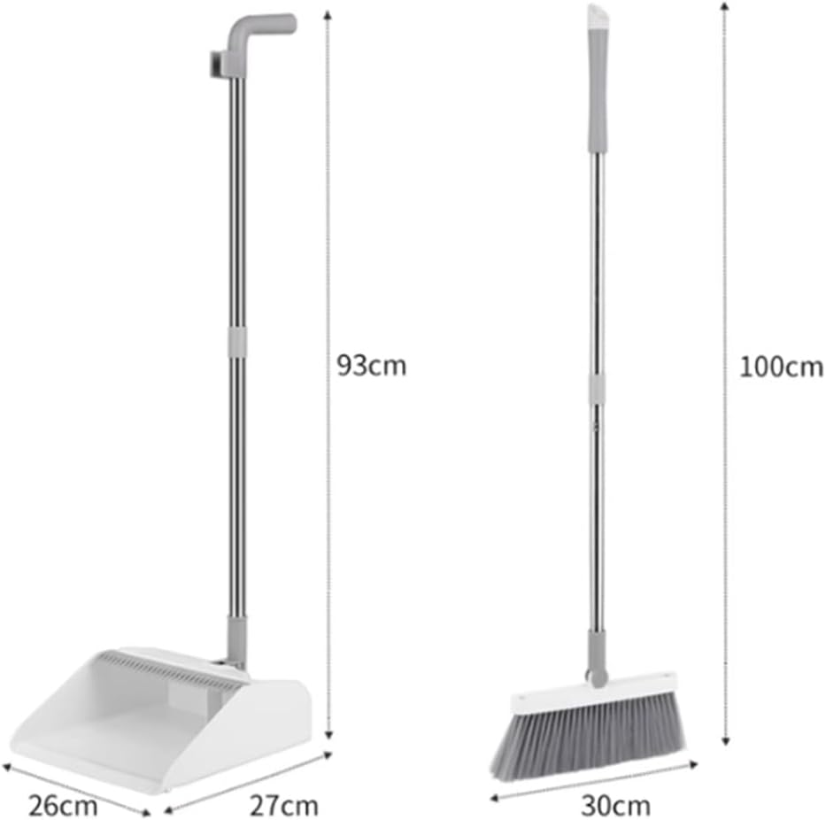 Sweeper Dustpan Set for Home Use Thickened and Thickened Combination Broom Large Foldable Non-Stick Hair (D AS Show)