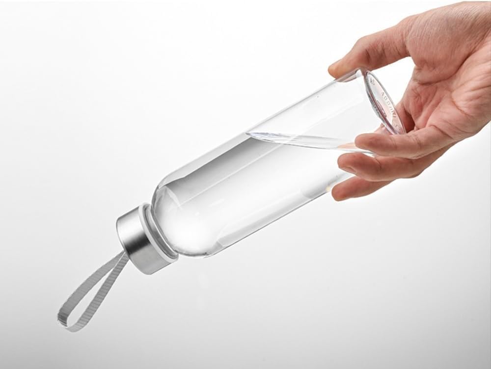 Bouteille Deau Transparente en Plastique De 300/400/580 ML, sans Bpa, étanche Et Réutilisable, avec Poignée Et sans Paille. Idéale pour La Salle De Sport, Les Transparent 300ml