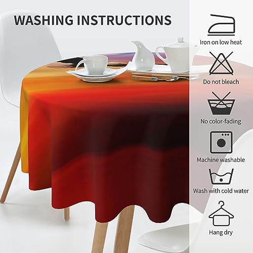 Nappe ronde Xzeit 150 cm anti-tache et imperméable pour protéger la table