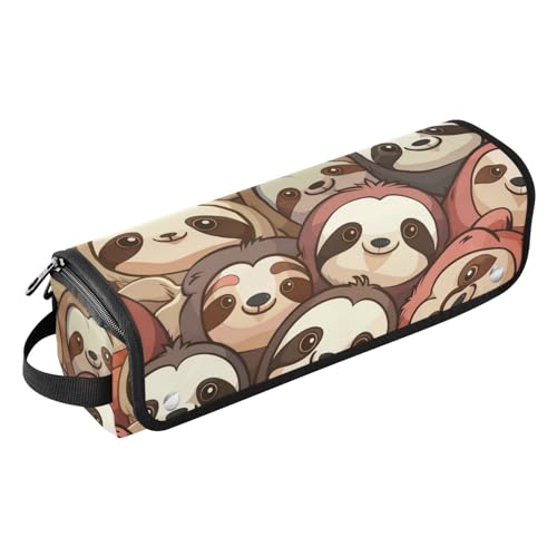 Organizador para herramientas de peinado, con patrón continuo de lindos animales perezosos, portátil con tapete resistente al calor para plancha alisadora, rizador y otras herramientas de peinado miniatura 1