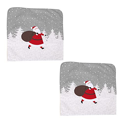 2Pcs Decorative Chair Cover Xmas Themed Chair Protection Cover For Home (Red) Home Decor For Celebration Party #TOP20