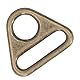 Zinklegierung, Rundes Loch, Dreieck-D-Ring-Einstellschnalle, Feine Verarbeitung, Bunt, Leicht, Tragbar, Metall-Einstellschnallenring für Taschengurt, Gurtband, Geldbörse,(Bronze)