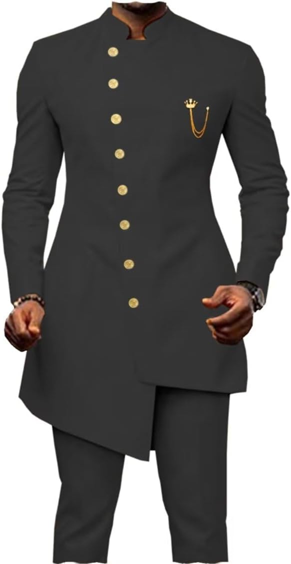 Ankara Blazer Set Formal Slim Fit Jacket and Pants Men African Suit 2 Piece Dashiki Outfits Suit for Wedding