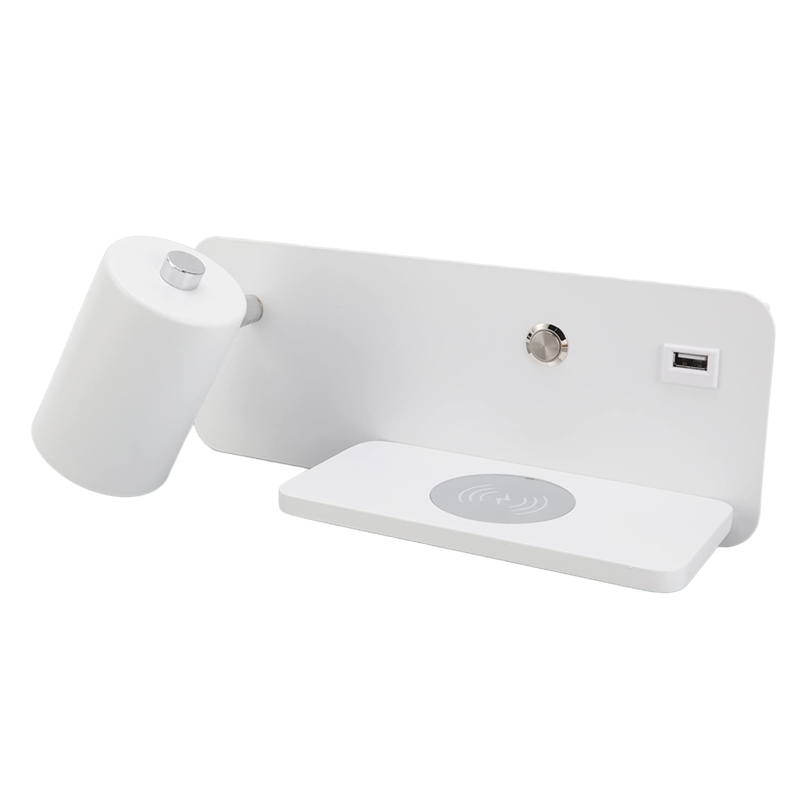 LED Ścienna Bezprzewodowe Ładowanie Port USB (biała lewica)