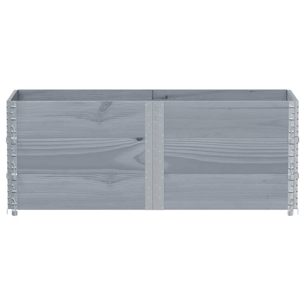 Hothingwell Blumenkasten, Grau, 150 x 50 cm, Massivholz, Kiefer