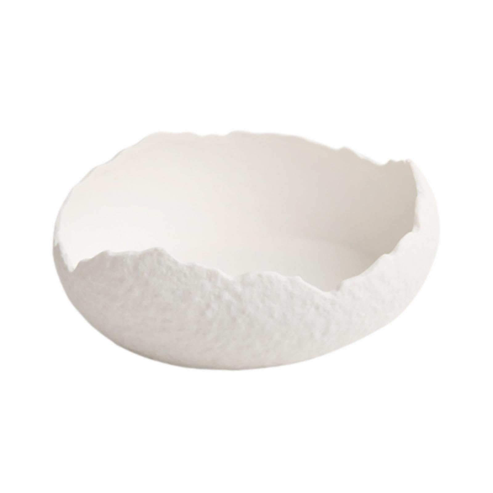 Plato de cerámica para Cena, Plato para Ensalada, Plato para Servir, Plato para Aperitivos para Bodas, Fruta, Blanco