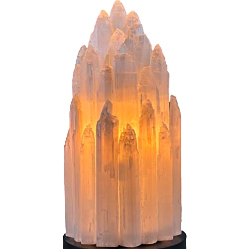 Handcrafted Selenite Tower Night Light (Dimmable)