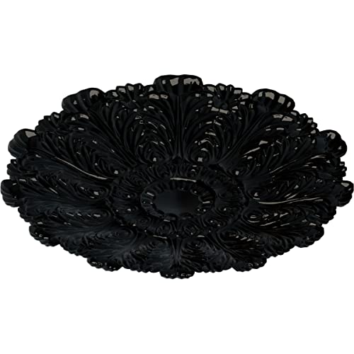 Image of 31 inchOD x 1 1 /2 inchP Durham Ceiling Medallion (Fits Canopies up to 4 1 /4 inch), Hand-Painted Black Pearl