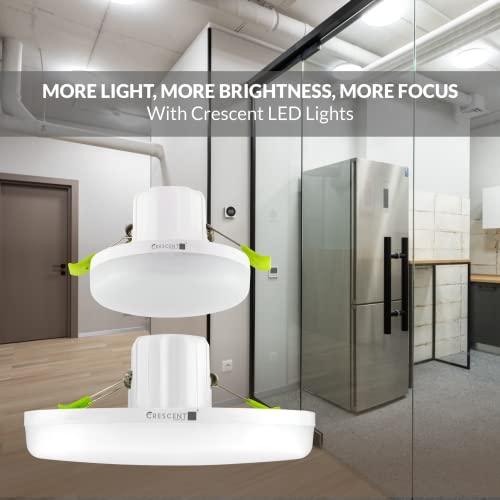 Image of Crescent Prithvi CRC140 12W Round LED Junction Box Light | Blue Light | Slim Recessed Ceiling Panel | Easy Spring Clip Installation | Indoor Lighting