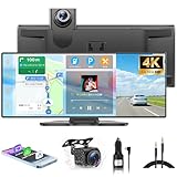 【ナビ・Carplay・ドラレコ・カーオーディオの1台4役】NZACE ディスプレイオーディオ 11インチ 2分割画面 ドラレコ 前後カメラ CarPlay＆Android Autoに対応 バックガイド線調整可能 ミラーリンク機能 ナビ 音楽/通話/音声操作（Siri/Google）Bluetooth/AUX/FM 取付け簡単 技適取得済オンダッシュモニター