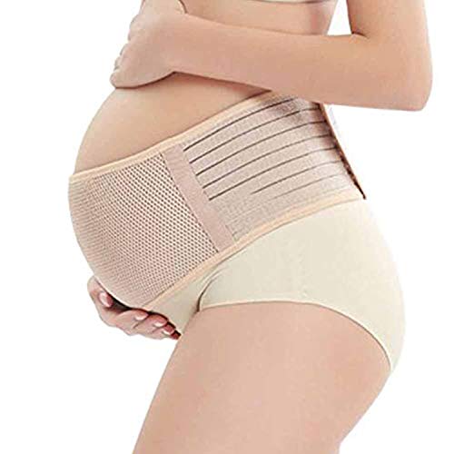 QGPWHLS Ceinture De Maternité Ceinture De Soutien pour La Grossesse Bosse Bande Ceinture De Soutien Abdominale Ceinture Dorsale Bosse Brace Sangle Récupération Shapewear,Beige Cover