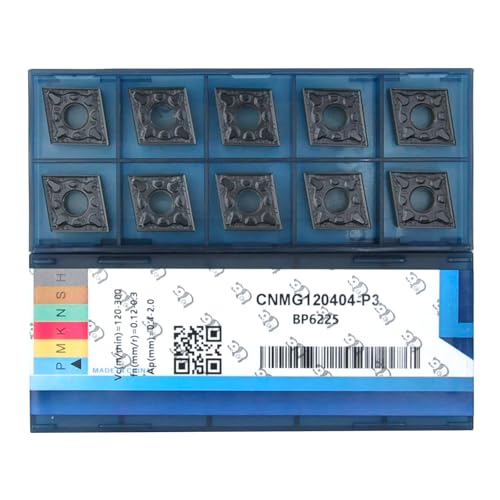 CDBP Inserti CNMG120404/CNMG431 in metallo duro per semi-finitura, Inserti per tornitura generica, 10pezzi