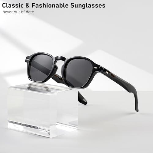 Image of Gleyemor Fashion Sunglasses for Men Women Tortoise Shell Sunglasses Trendy Unisex Style UV400 Protection Shades