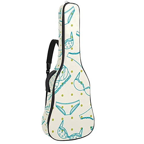 Housse de transport guitare acoustique classique folk imperméable à pois