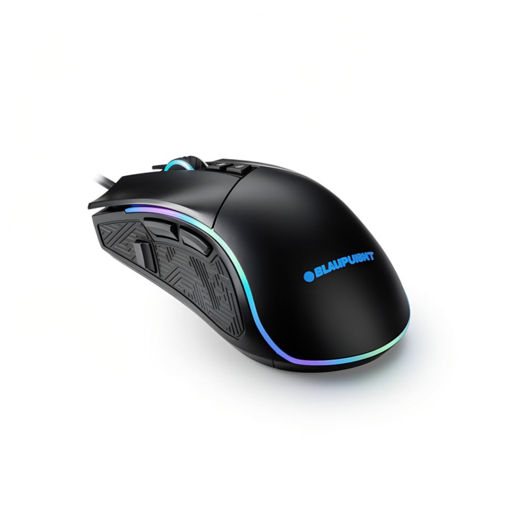 Blaupunkt BLP1900-26 – Mouse Gaming Esports 0900 | Sensore ottico ad alta precisione da 6400 DPI | 6 tasti programmabili | RGB | Design ergonomico | Compatibile con PC e laptop | Garanzia Premium