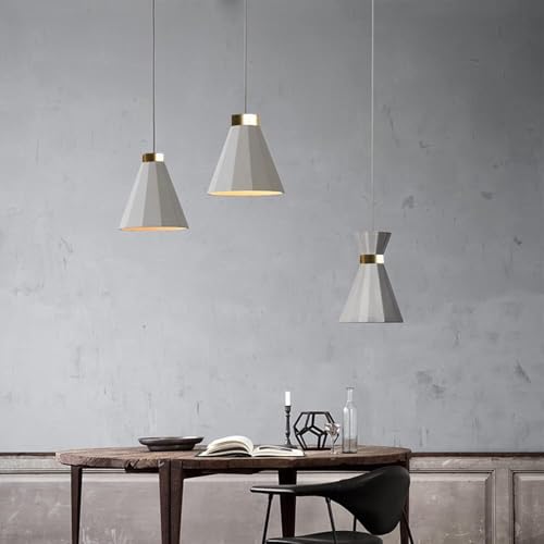 Suspension industrielle E27 luminaire suspendu ciment salon et chambre - 5