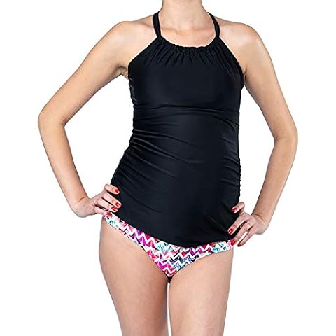Oceanlily Halter Maternity Tankini Top Cover