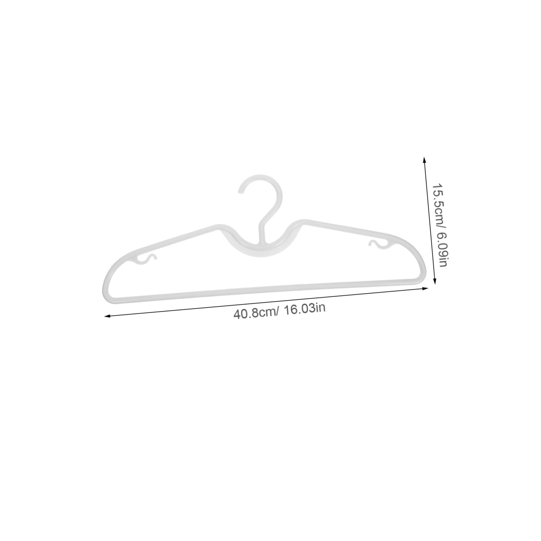 BESTYASH 10Pcs Non Slip Short Neck Plastic Hangers Space Saving Design for Efficient Closet Organization Lightweight and Laundry Hangers for Shirts and Light Garments