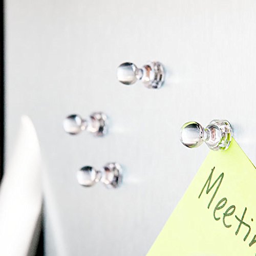 24 Clear Magnetic Push Pins - Perfect Magnets For Fridge, Calendars, Whiteboards, And Maps #TOP1