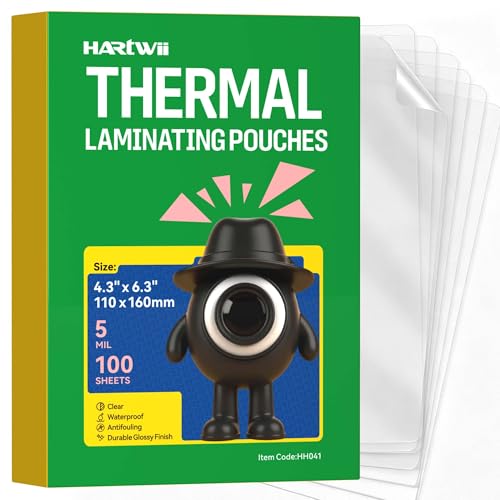 Pochettes de plastification thermique anti-déchirure 10 x 16 cm contre l'humidité