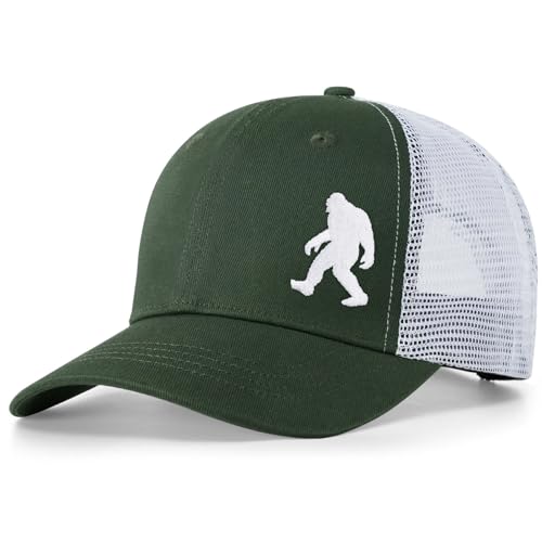 Image of Wild Bigfoot Trucker Hats for Men & Women - Great Men's Snapback Hats, Perfect for Bigfoot Gifts Sasquatch Gifts