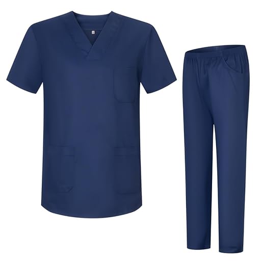Victory KAIXUAN - Uniforme Sanitaria DE MÉDICO Enfermera Limpieza HOSTELERÍA - Pijama Sanitario Unisex – Casaca Y PANTALÓN SANITARIO Conjunto – Serie 817&8312 (Azul marino -8, XS) | Ya disponible en tu tienda friki favorita! En mundofriki.es!