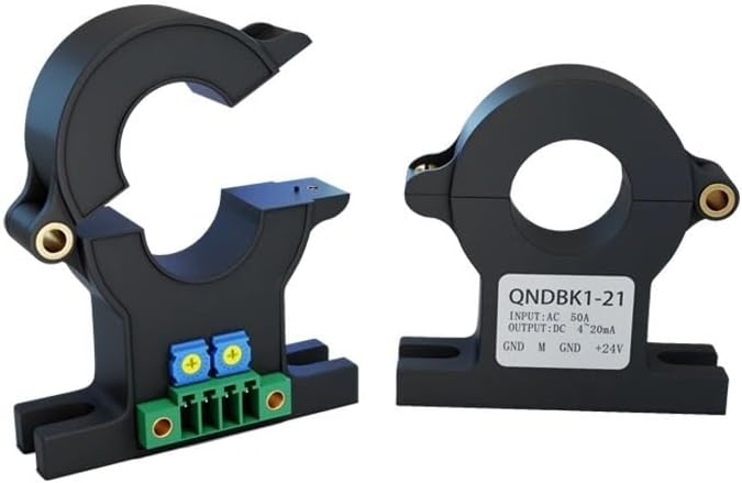 Hall Effect Current Sensor Split core Current Transmitter QNDBK1-21 AC DC 30A 50A 100A 200A / 4~20mA 10V 5V Current Transducer(AC 200A,DC 10V)