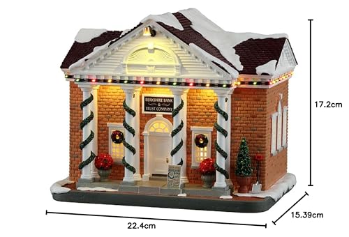 Berkshire Bank Lemax 15812 edificio iluminado navidad miniatura coleccionable 4
