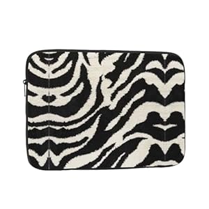 WURTON Zebra Animal Print Laptoptasche Kollektion – tragbare Laptoptaschen für 10-17 Zoll Laptops – wasserabweisend – Geschäftsreisen, Büro, Alltag