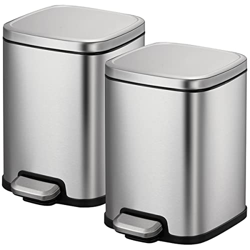 EKO Sensible Eco Living Step Trash Can, 6 Liter, 2 Pack