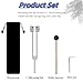 128 Hz Tuning Fork for Healing Chakra, Weighted Aluminum Alloy Fork with Silicone Reflex Hammer and Bag, Sound Therapy Meditation Musical Instrument