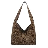 MEZHEN Sac à Main Tote Bag Rétro Sac Fourre Tout Motif Léopard Sac Cabas Femme Grande Capacité Pour le Bureau, Shopping, École