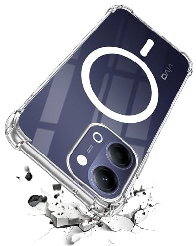 Image of Jkobi Shockproof Crystal-Clear Back Cover for Vivo Y05 4G | Vivo T5 Lite 5G (Magsafe Wireless Support | Drop & Camera Protection | Hard Polycarbonate)