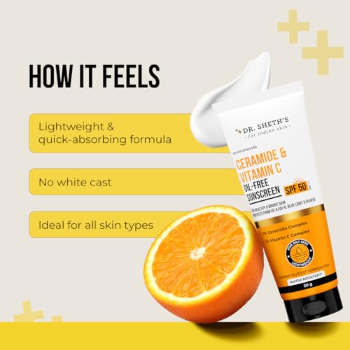 Dr. Sheth's Ceramide & Vitamin C Sunscreen SPF 50+ 50g - Image 6