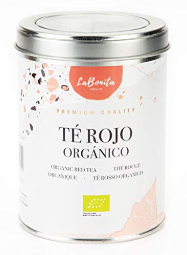 LaBonita Nature, Té Rojo Pu-erh 100% Orgánico, Diurético [Calidad Premium], Lata, 100 gr