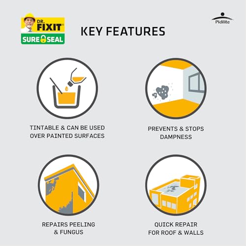 Dr. Fixit SURE SEAL, Patch Repair of Internal and External Walls and Roof, 5 KG