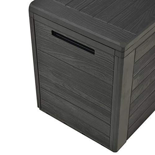 Festnight Auflagenbox Wasserdicht Sitzbank mit Stauraum Aufbewahrungsbox Auflagenbox Kissenbox Gartenbox Anthrazit 78x44x55 cm – Bild 4