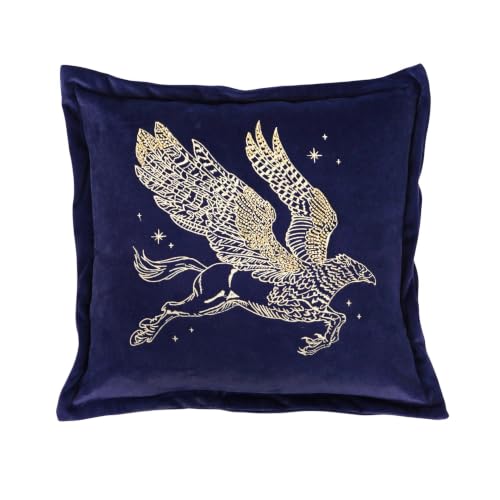 Image of Widdop and Co Harry Potter Buckbeak Navy Velvet Cushion 43cm